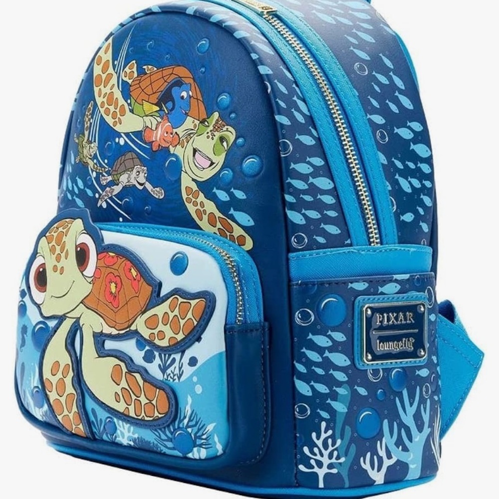 Loungefly Disney Pixar Finding Nemo Squirt and Crush Mini Backpack - Picture 3 of 7
